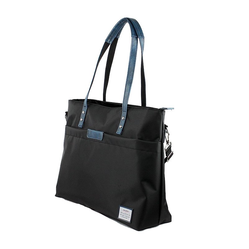 AMINAH-blue lightweight shoulder bag [am-0306] - กระเป๋าแมสเซนเจอร์ - เส้นใยสังเคราะห์ สีน้ำเงิน