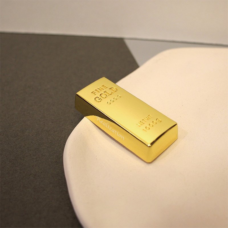 [Shi Design-Customization] Caiyuan Guangjin Gold Nugget USB Flash Drive Exquisite and Compact Model - USB Flash Drives - Other Metals 