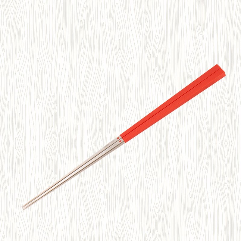 【家庭餐桌】SGS符合 四方筷 寶筷21cm (紅) 台灣第一筷 - 筷子/筷架 - 不鏽鋼 紅色