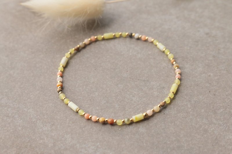 Agate natural stone bracelet 0598-good thing is near - Bracelets - Gemstone Yellow