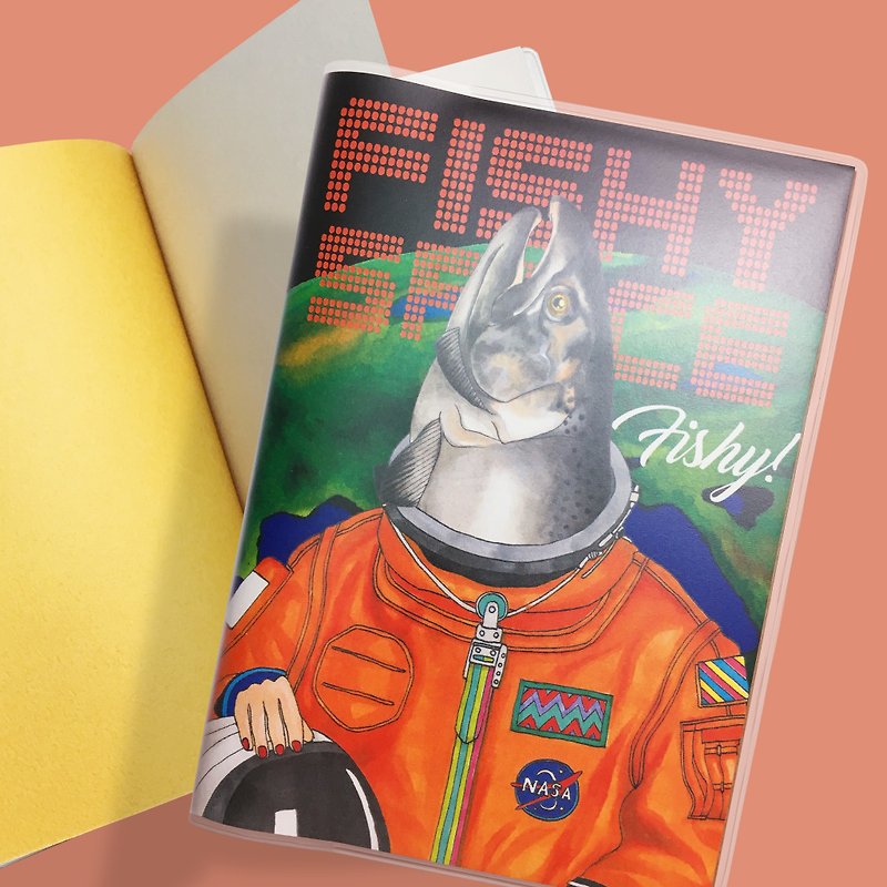 Fishy Space Booklet - สมุดบันทึก/สมุดปฏิทิน - กระดาษ สีดำ