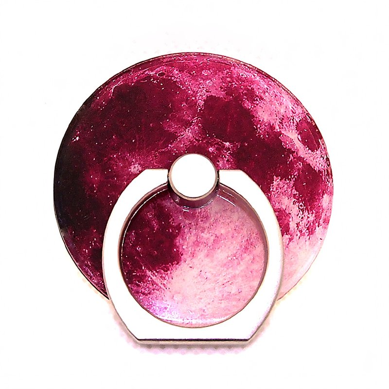 Beautiful full moon smartphone ring New color Red moon version - อุปกรณ์เสริมอื่น ๆ - อะคริลิค สีแดง