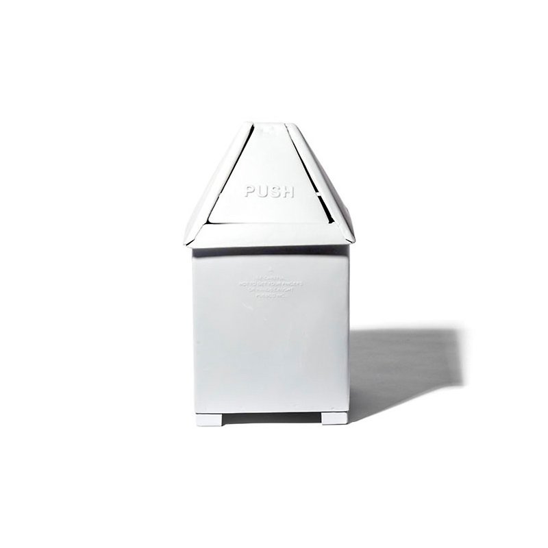 TABLE TOP DUSTBIN白いヴィンテージ産業風のデスクトップの廃棄物産業限定版 - 白 - ごみ箱 - 金属 ホワイト