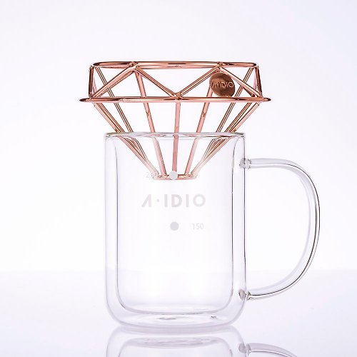 A-IDIO 咖啡器具 福袋 A-IDIO鑽石咖啡濾杯+雙層隔熱杯