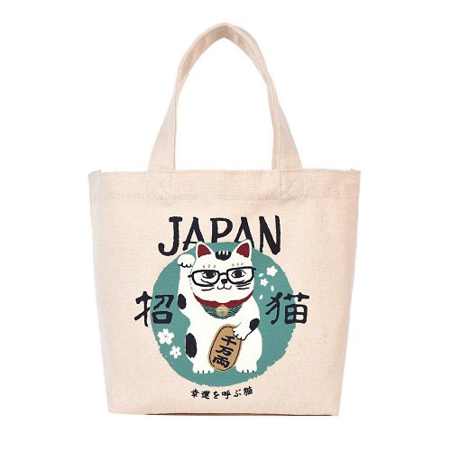 Kusuguru Japan Kusuguru Japan午餐袋 日本境內版限定 觀光主題 手提包 招財貓款