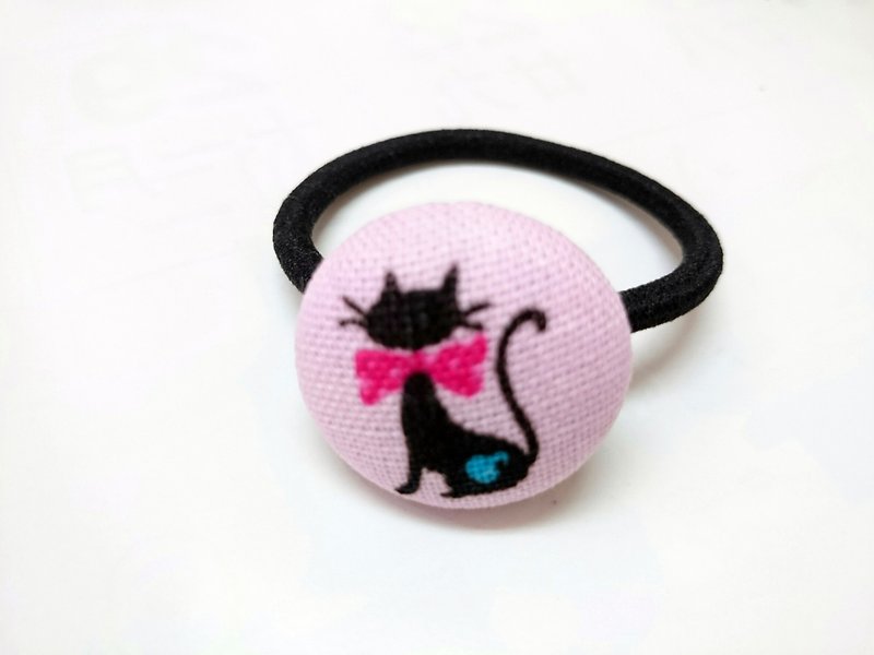 Cloth buckle hair ring ~ cat*SK* - Hair Accessories - Cotton & Hemp 