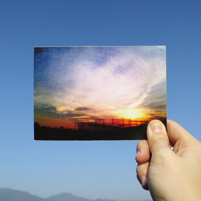 Quietly draw cool cards / multi-function storage postcards / sunset - การ์ด/โปสการ์ด - กระดาษ สีน้ำเงิน