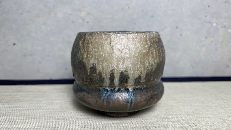 主人杯/柴燒/手工/落灰/藍光/楊博戎 - 茶壺/茶杯/茶具 - 陶 
