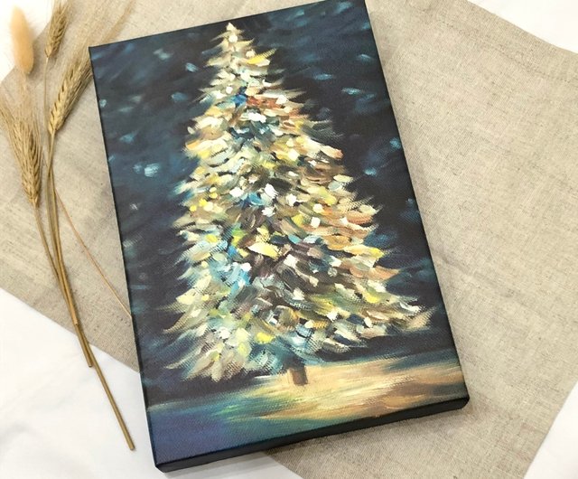 クリスマスツリー/油絵複製/フレームレス絵画/家の装飾/ギフトの