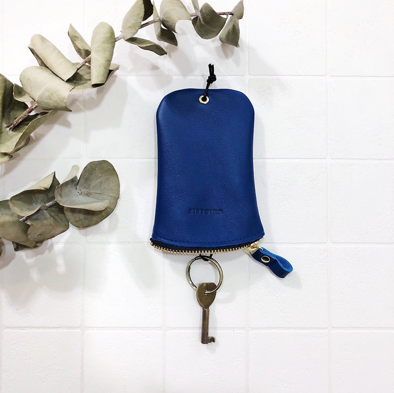 【Keys' Sweet Home / Key Case】ZiBAG-031/Deep Sapphire Blue - Keychains - Genuine Leather 