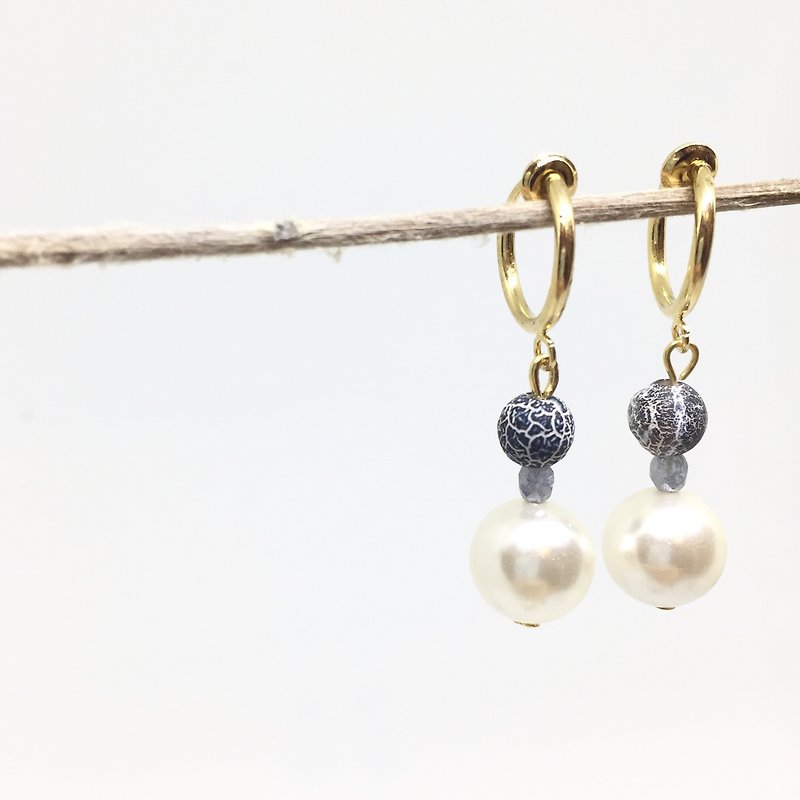 Public opinion dust pin/clip earrings - Earrings & Clip-ons - Gemstone Silver