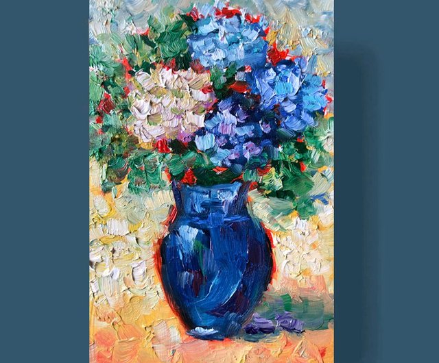 油絵【花】 福沢一郎「花」油絵・6号 絵画買取・販売の小竹美術