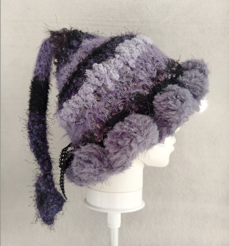 魔法女巫帽 | 魅惑女巫風帽子 | 手工製作的舒適奇幻精灵帽 - 帽 - 其他材質 