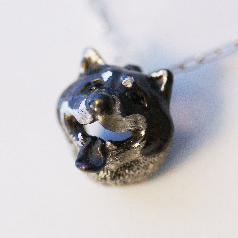 A Shiba Inu pendant that makes your dog smile on your chest [Free shipping] Shiba Inu necklace with a choice of black, white, or brown Shiba - อื่นๆ - โลหะ สีทอง