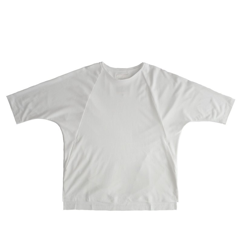 Japanese paper fiber Lackland sleeve pocket T-shirt - เสื้อยืดผู้ชาย - กระดาษ สีเหลือง