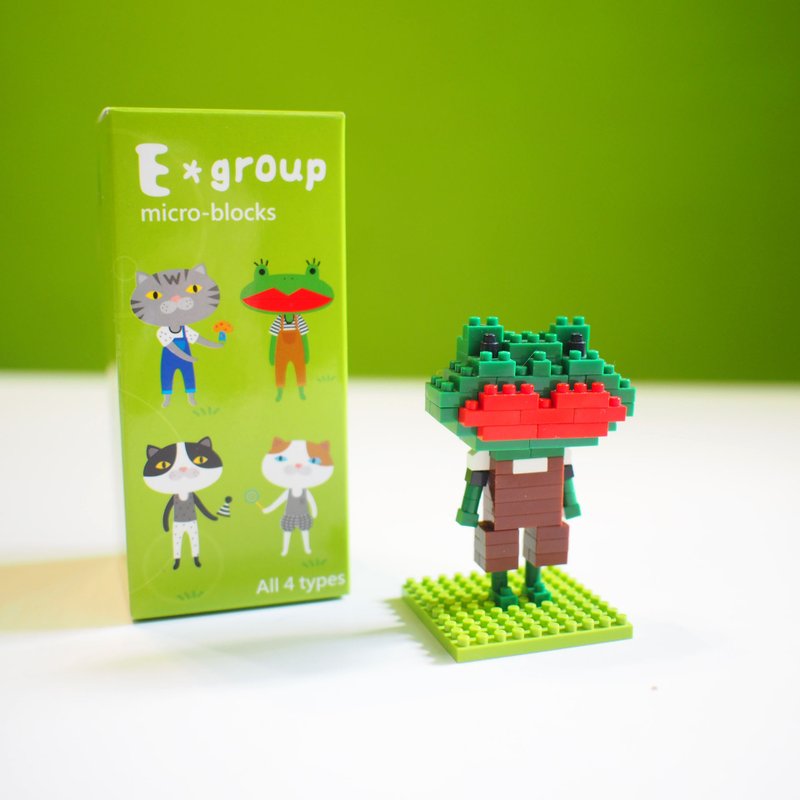 E*group 小積木公仔  阿蛙 - 公仔/玩偶 - 塑膠 綠色