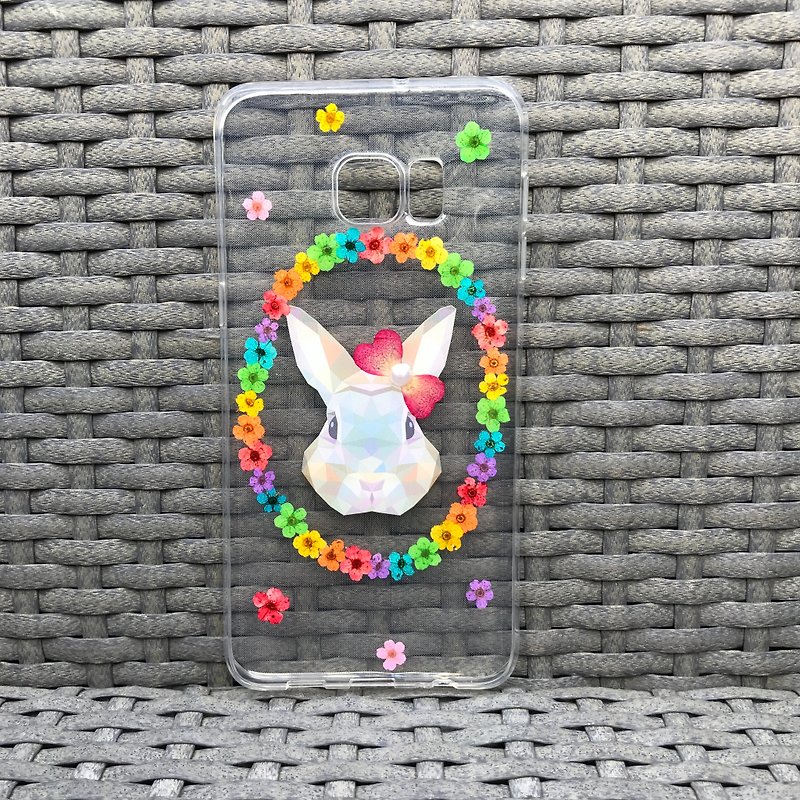 Samsung Galaxy S7 Case Dry Pressed Flowers Colourful Rabbit Flowers cover 002 - เคส/ซองมือถือ - พืช/ดอกไม้ หลากหลายสี
