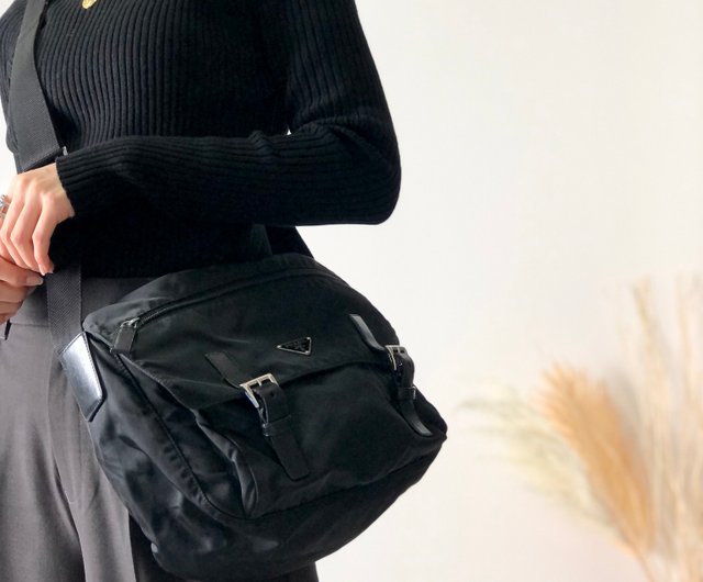 日本直送 名牌中古包 】PRADA プラダ トライアングルロゴ