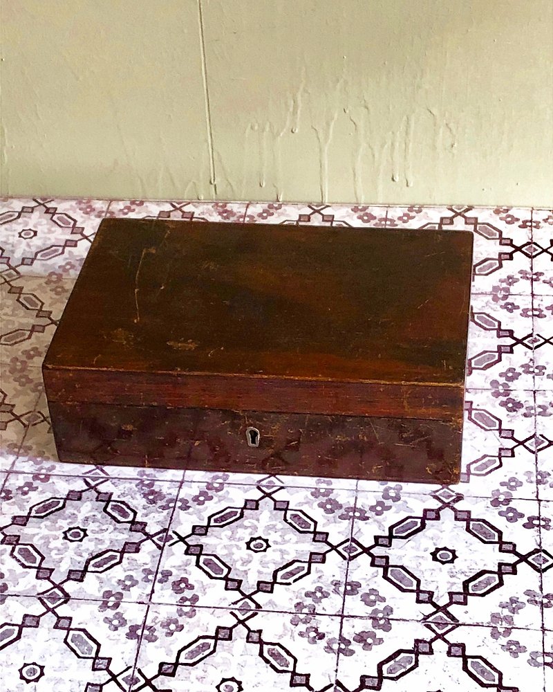 英國古董木製首飾盒/收納箱 - 居家收納/收納盒/收納用品 - 木頭 