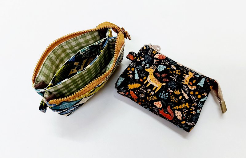 【三層小錢包-鋪棉】手作手握包 小錢包 分隔收納錢包 -送禮禮物 - 零錢包/小錢包 - 棉．麻 