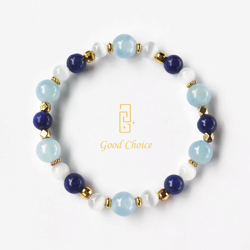 GoodChoice Collaboration Sea Dream Star Crystal Bracelet - สร้อยข้อมือ - เครื่องเพชรพลอย สีน้ำเงิน