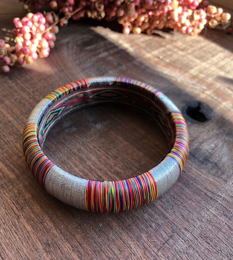 seasee Embroidery thread bracelet no.01 - Bracelets - Thread Silver