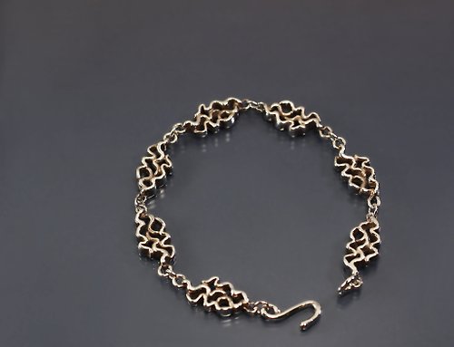 Maple jewelry design 圖像系列-水波紋925銀手鍊