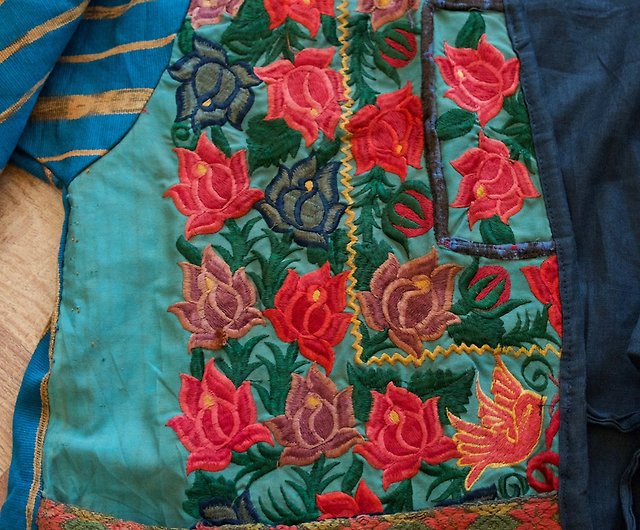 ヴィンテージグアテマラジャケットニュートラルスタイルグアテマラ刺繍