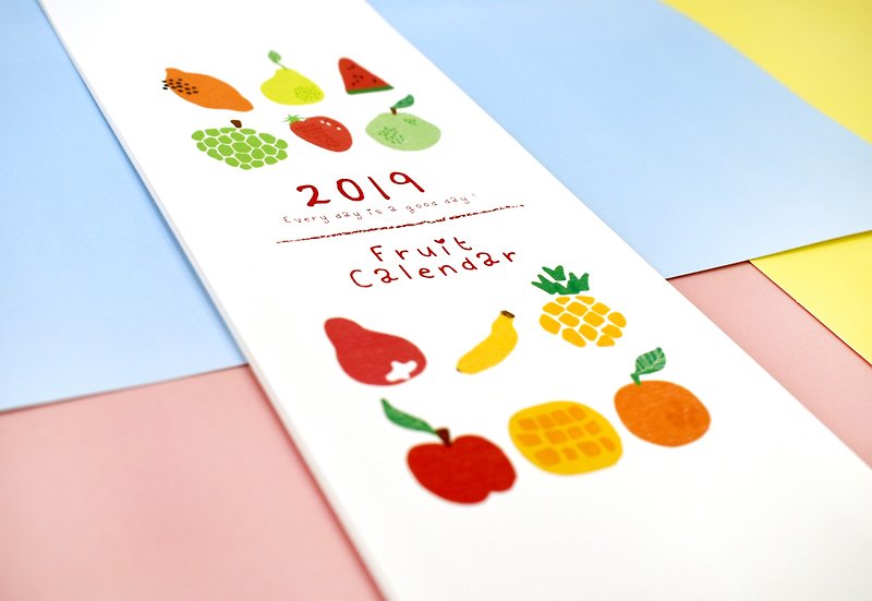 2019 straight calendar - fruit - ปฏิทิน - กระดาษ 