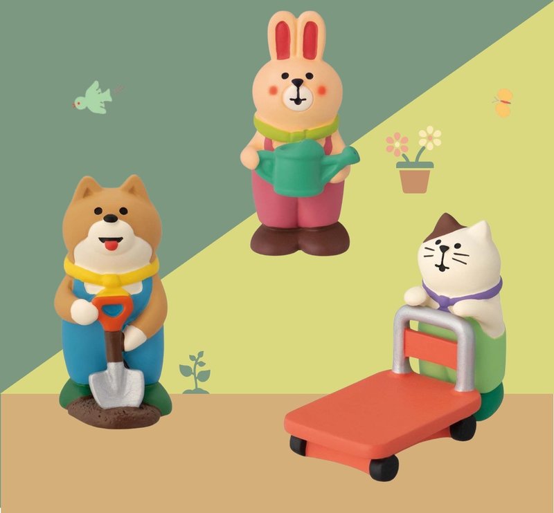 【預購款】 garden花園園丁 | DECOLE concombre - 公仔/玩偶 - 樹脂 多色
