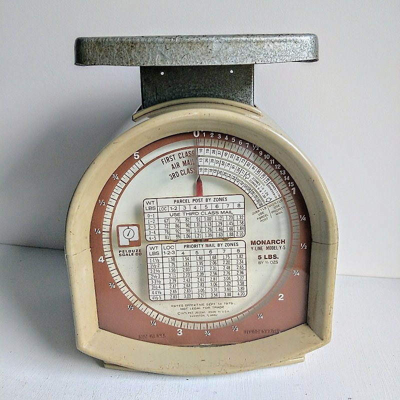 American Antiques | 1975 Pelouze Scale spring scale American-made cooking measuring tool - Cookware - Other Metals Khaki