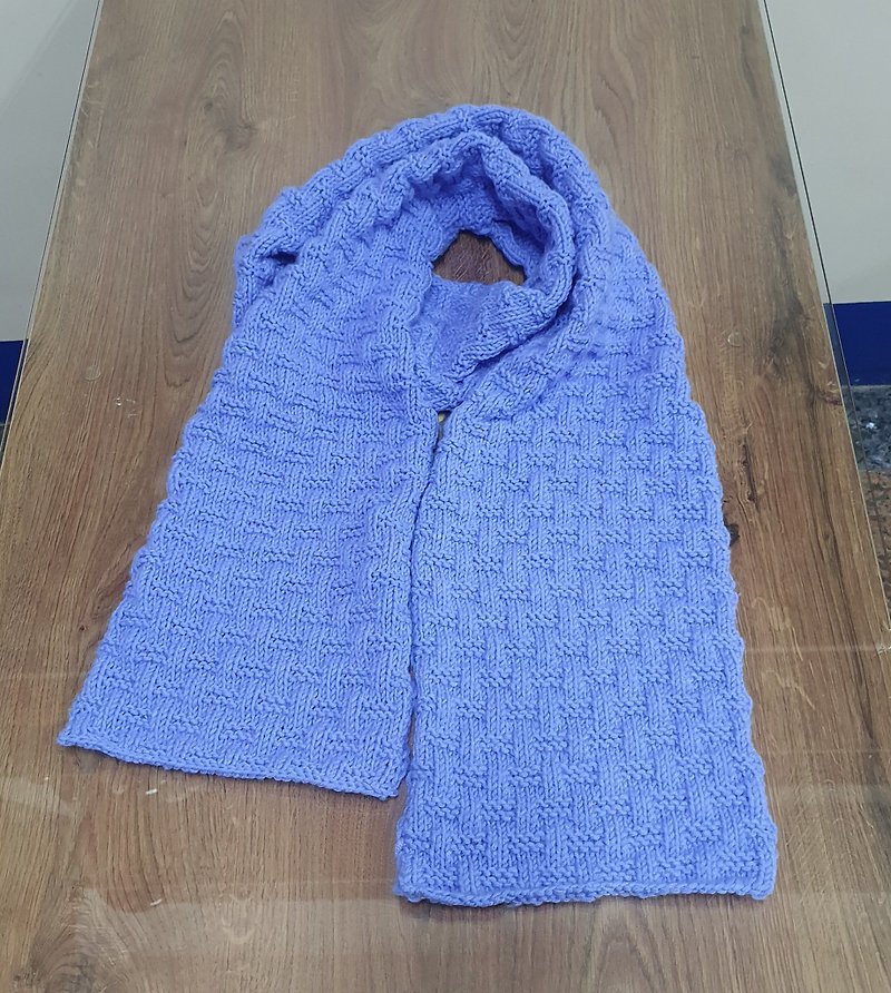 Wool knitting scarf (knitting needle) includes material fee at the end - Knitting / Felted Wool / Cloth - Cotton & Hemp 
