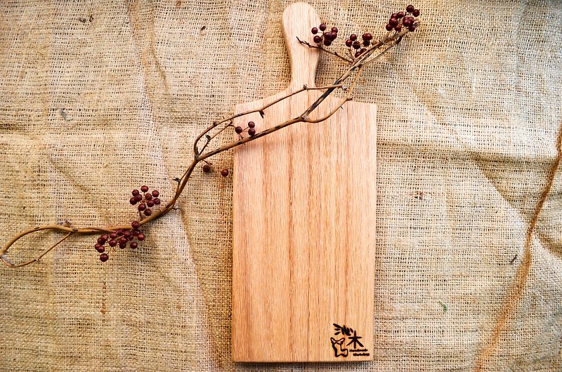 Handle chopping board│Put the plate, light food│Oak - Cookware - Wood Brown