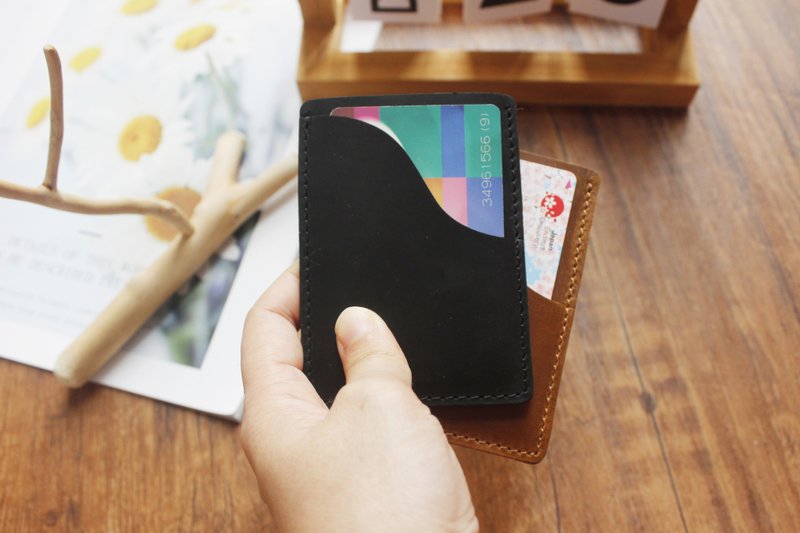 The first layer of cowhide card holder simple change multi-functional card holder retro bank card ultra-thin storage folder 113 - กระเป๋าสตางค์ - หนังแท้ สีเทา