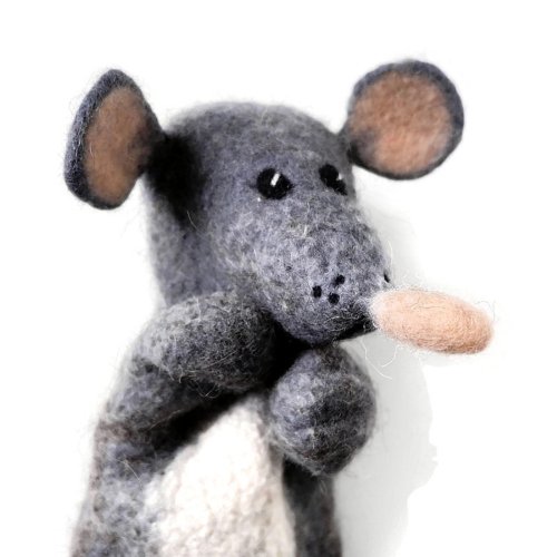 Toys from Anzhelika Mouse puppet, rat puppet toy made of natural wool for puppet theater