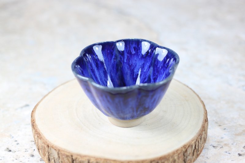 【送禮好物】湛海 天目釉 花瓣茶杯 茶碗 鶯歌名家葉敏祥作品 - 茶壺/茶杯/茶具 - 瓷 