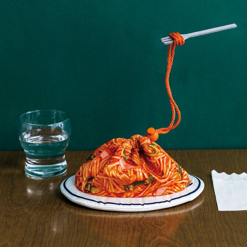 【YOU+MORE!】Pasta-shaped drawstring storage bag - กระเป๋าเครื่องสำอาง - เส้นใยสังเคราะห์ 