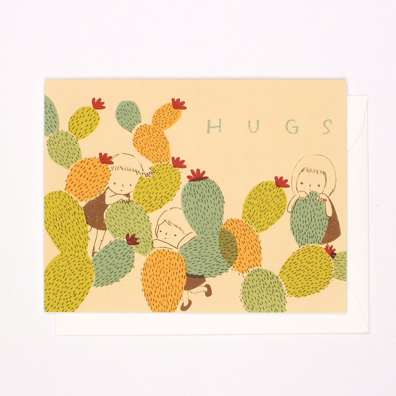 การ์ดอวยพร Hugs - การ์ด/โปสการ์ด - กระดาษ สีเหลือง