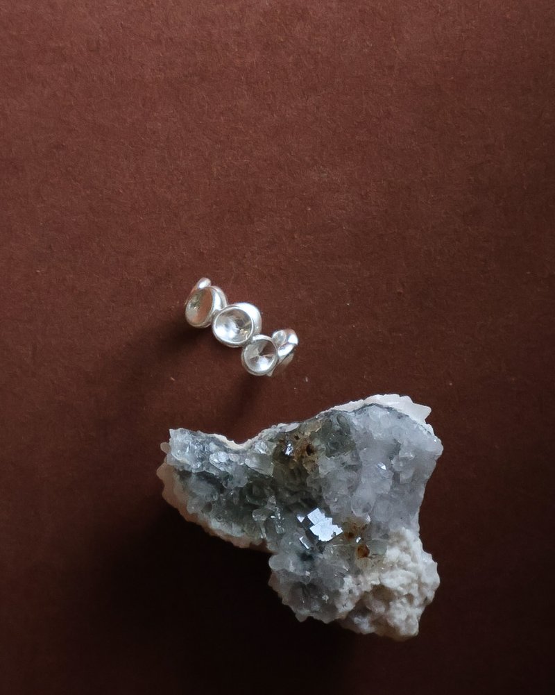 月亮太陽 寬版純銀戒指 / 中性設計 - 戒指 - 其他金屬 銀色