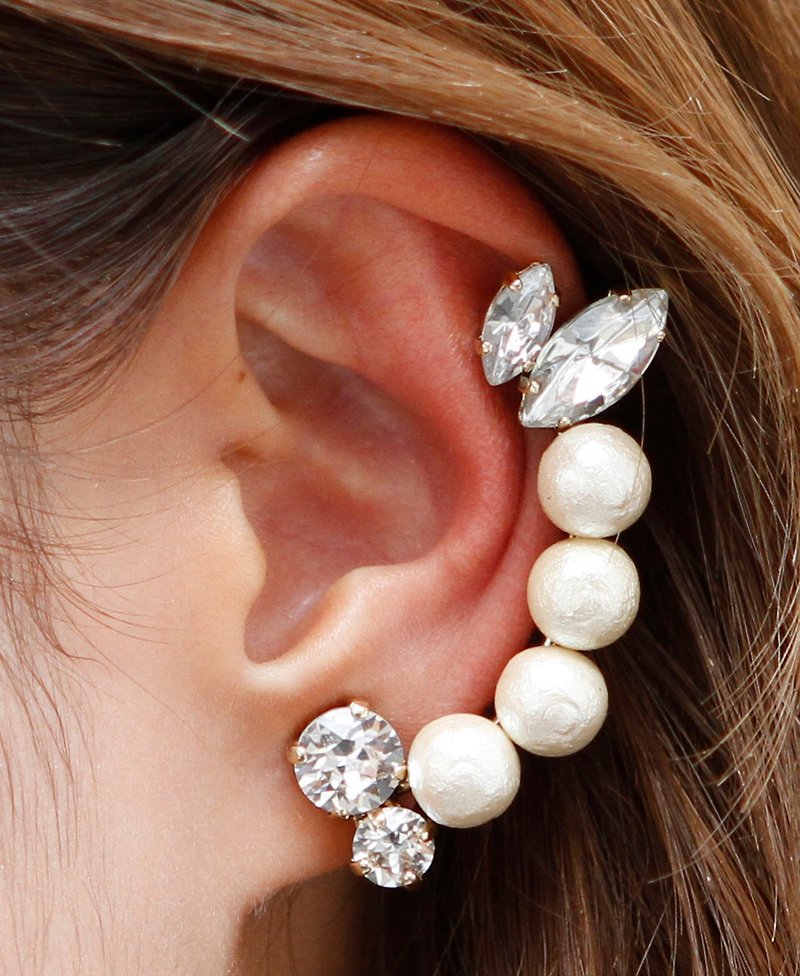 [JewCas] Ear Cuffs Earrings / JC2005 (Air Ear Clips) - Earrings & Clip-ons - Other Metals Gold