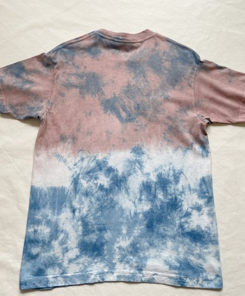 Coloring TEE organic cotton 藍染 泥染 染色 Indigo Mud dyed shibori