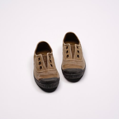 CIENTA 西班牙帆布鞋 西班牙國民帆布鞋 CIENTA U70777 46 駝色 黑底 洗舊布料 童鞋