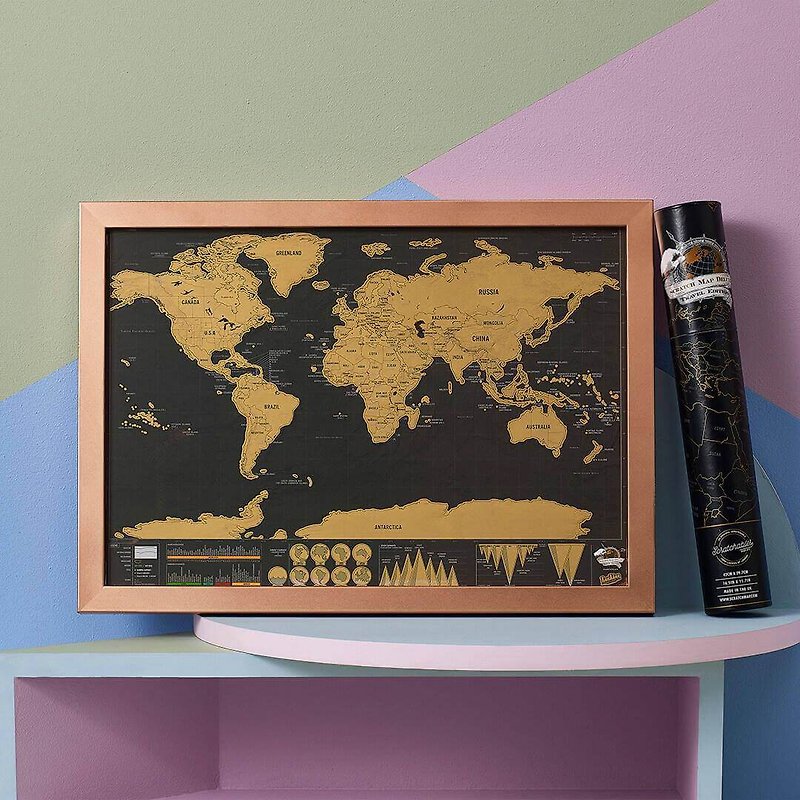 Scratch Map Deluxe Travel Edition - Posters - Paper Black