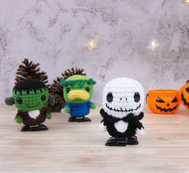 【萬聖節】骷髏 傑克 /走路玩具 /Jack Skellington - 公仔/玩偶 - 其他人造纖維 黑色