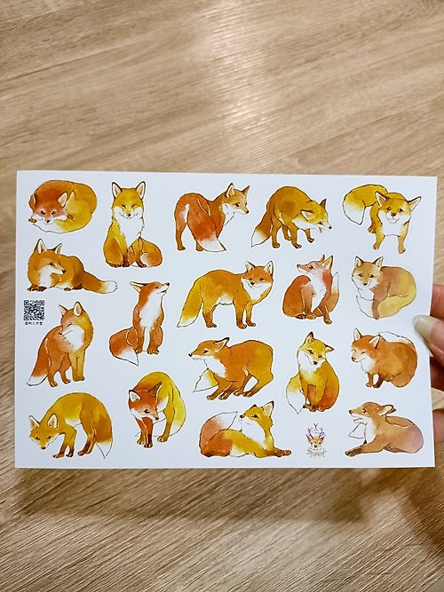 歪的工作室 森林動物貼紙(狐狸/貓頭鷹/兔子/小鹿/小羊/熊貓)