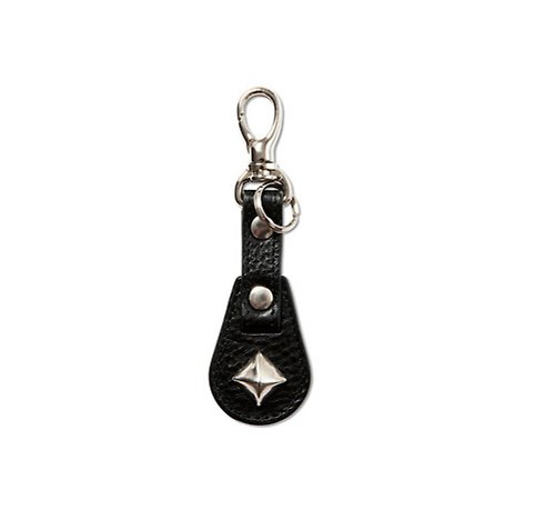 Calee Studs&Embossing Assort Leather Key Ring leather rivet key ring B