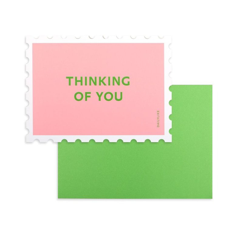 Stamp styling card envelope group -08 thinking, E2D13318 - การ์ด/โปสการ์ด - กระดาษ สึชมพู