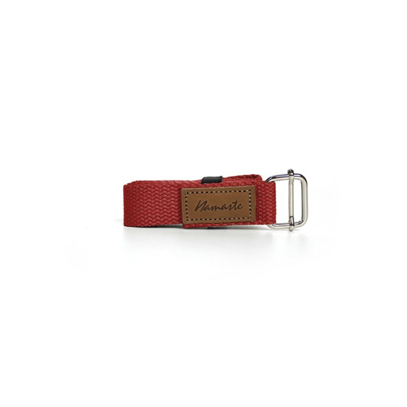 【NAMASTE】Iyengar Yoga Strap 艾揚格瑜珈繩(寬2.54cm) - 磚紅 - 運動/健身器材 - 棉．麻 紅色