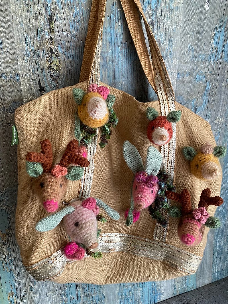 animal knitting pins - เข็มกลัด/พิน - วัสดุอื่นๆ สีใส