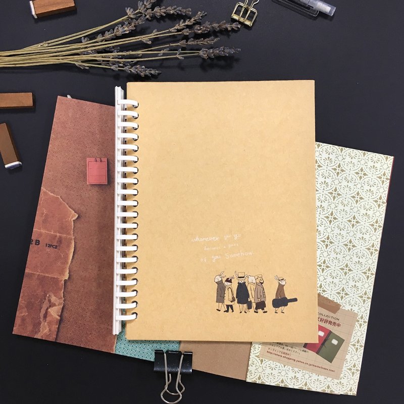 Berger stationery x traveler [cowhide drag folder-20 holes] two designs - Folders & Binders - Paper Khaki